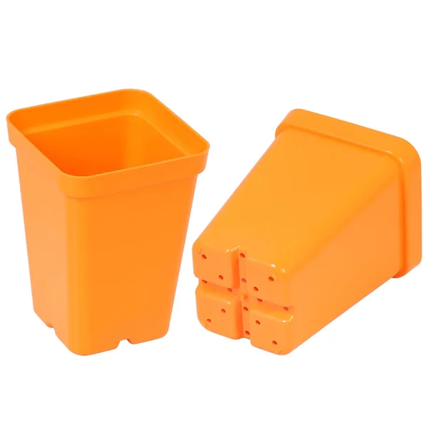 Sunpack 2.5" Square Pot, Orange