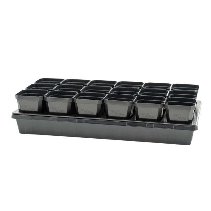 Sunpack 3.3" Heavy-Duty Seed Starting Square Pot, Black - Image 2