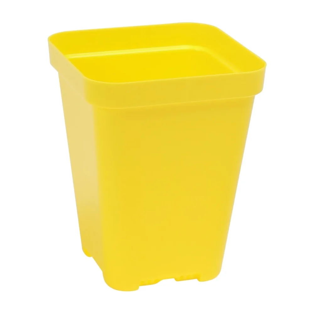 Sunpack 3.3" Heavy-Duty Seed Starting Square Pot, Yellow - Image 2