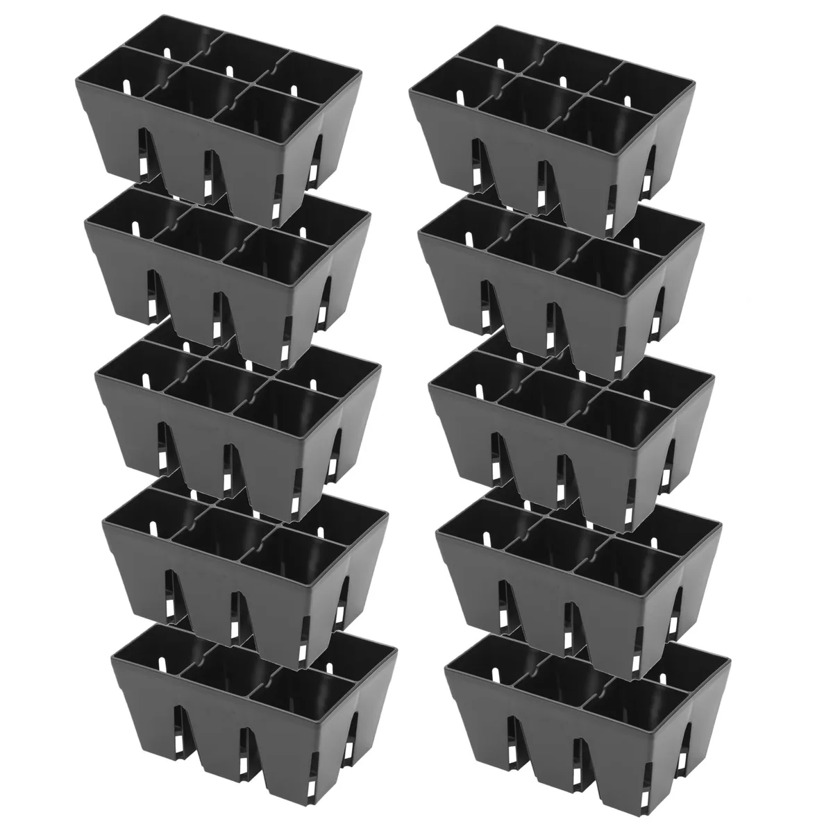 Sunpack 5" Heavy Duty Seed Starting Pot Square Black - Image 2