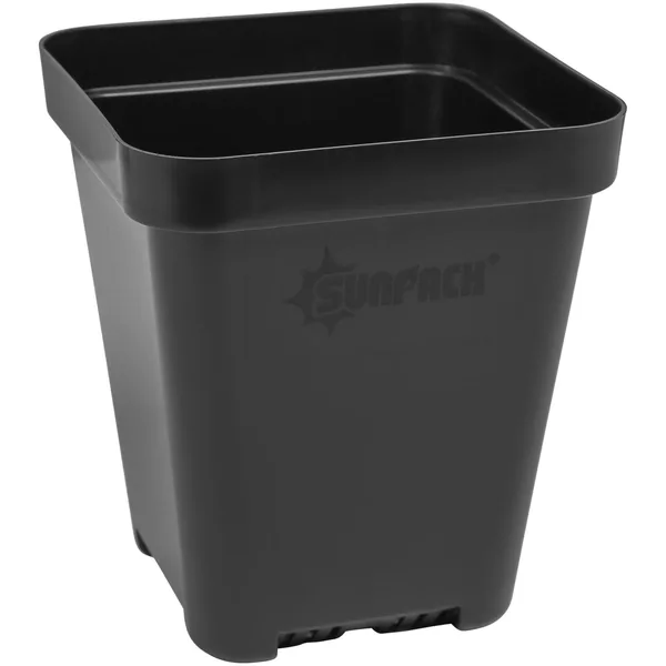 Sunpack 5" Heavy Duty Seed Starting Pot Square Black