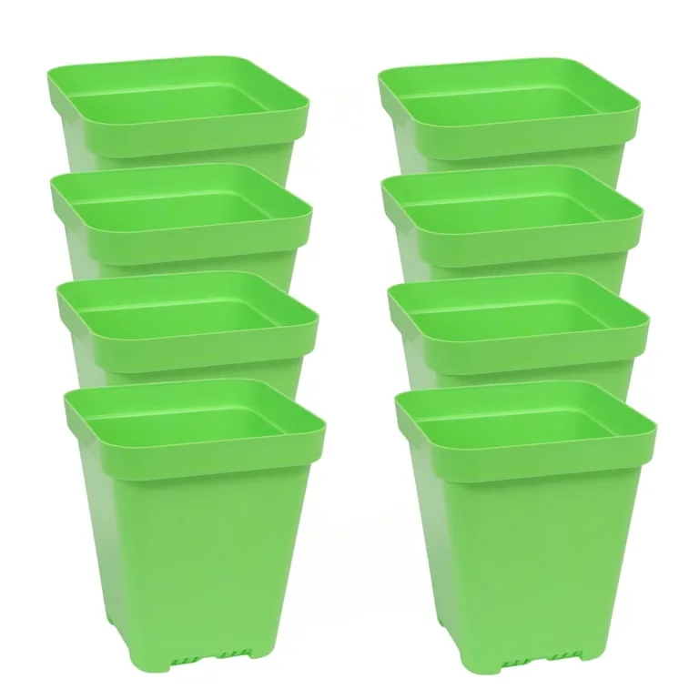 Sunpack 5" Heavy Duty Seed Starting Pot Square Green - Image 2