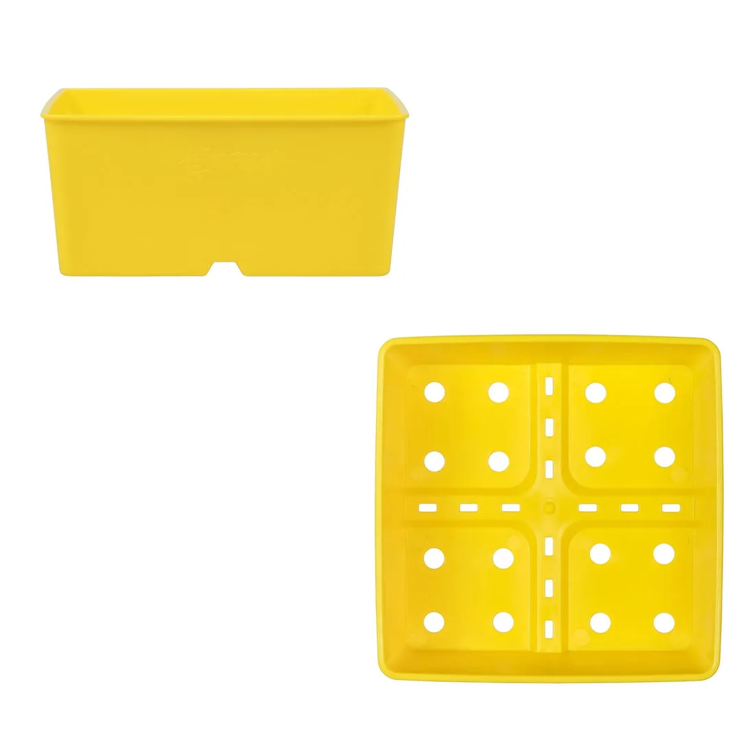 Sunpack 5" Heavy Duty Seed Starting Pot Square Yellow - Image 2