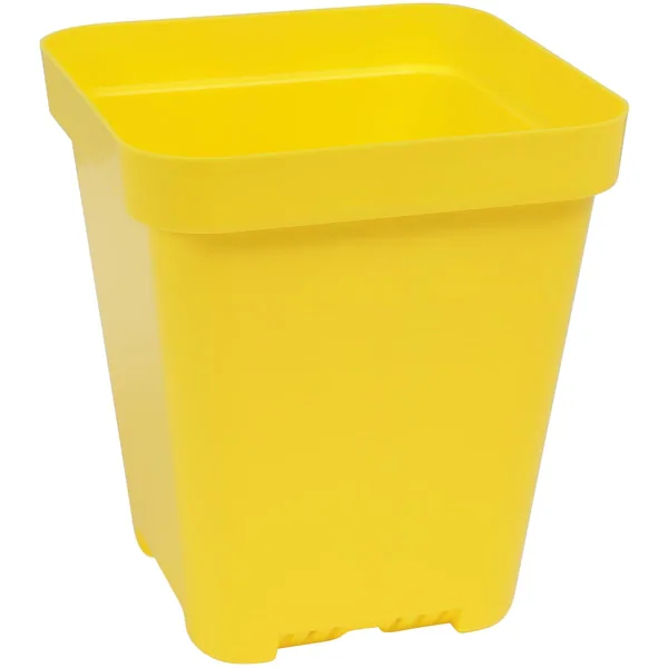Sunpack 5" Heavy Duty Seed Starting Pot Square Yellow