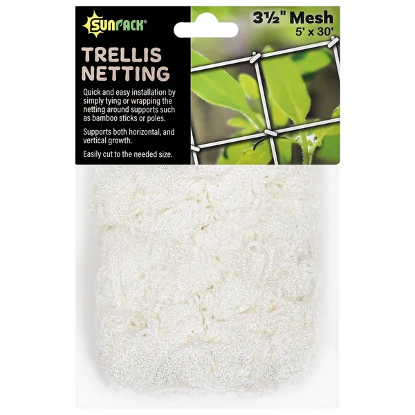 Sunpack 5'x30' Woven Trellis Netting 3.5" Mesh