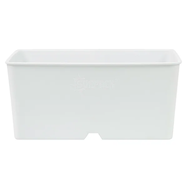 Sunpack 5" x 5" Heavy-Duty Square Pot, White