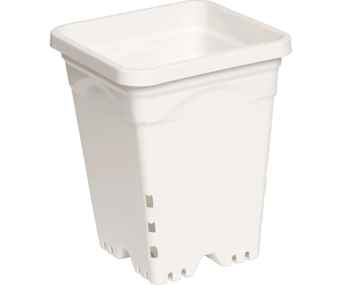 Sunpack 7"x7" Square Pot White, 9" Tall - Image 2