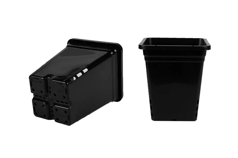 Sunpack 9"x9" Square Pot, Black 10" Tall - Image 2