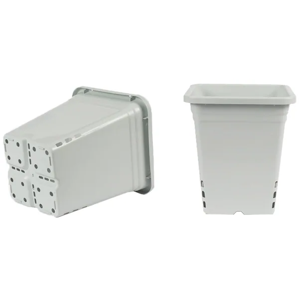 Sunpack 9"x9" Square Pot, White 10" Tall