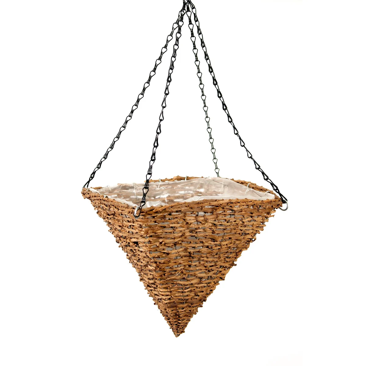 SuperMoss Wood Woven Hanging Basket