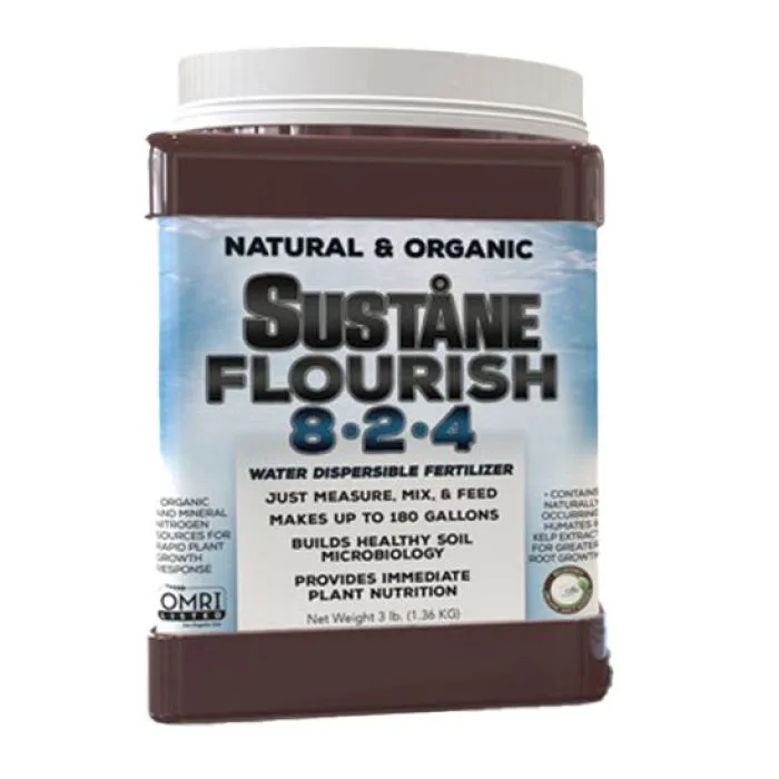 Sustane 3 lbs Flourish WDF 8-2-4 Jar - Image 2