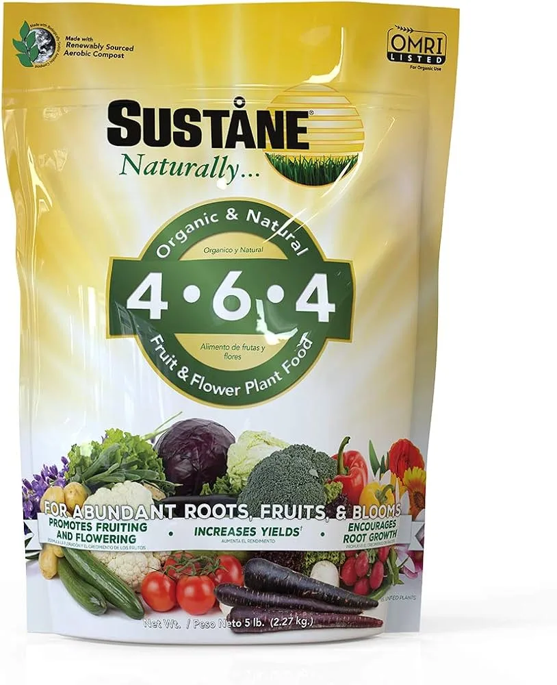 Sustane 5 lbs 4-6-4 Flower Veg Plant Food OMRI - Image 2