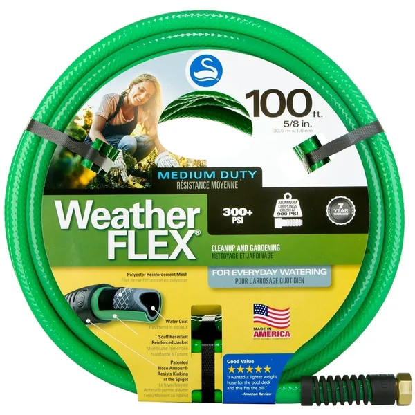 Swan 5/8"x100' WeatherFlex Medium Duty Hose