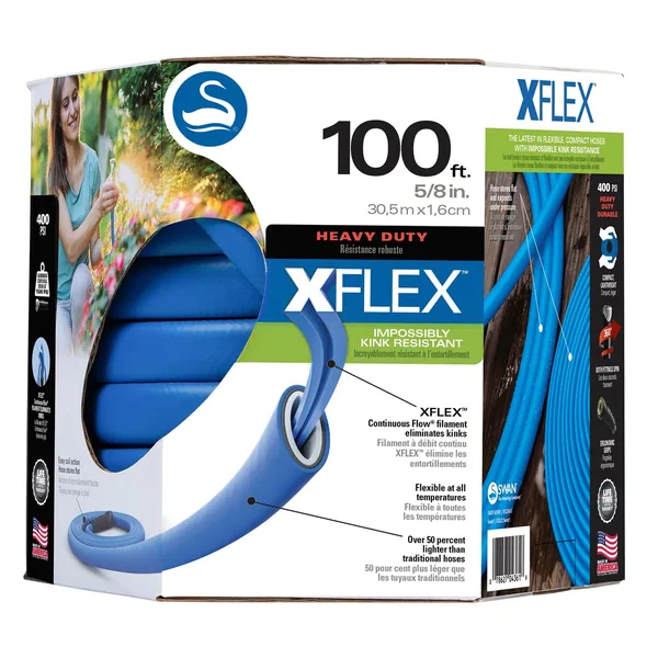 Swan 5/8"x100' X-Flex Heavy Duty Hose — Case of 4