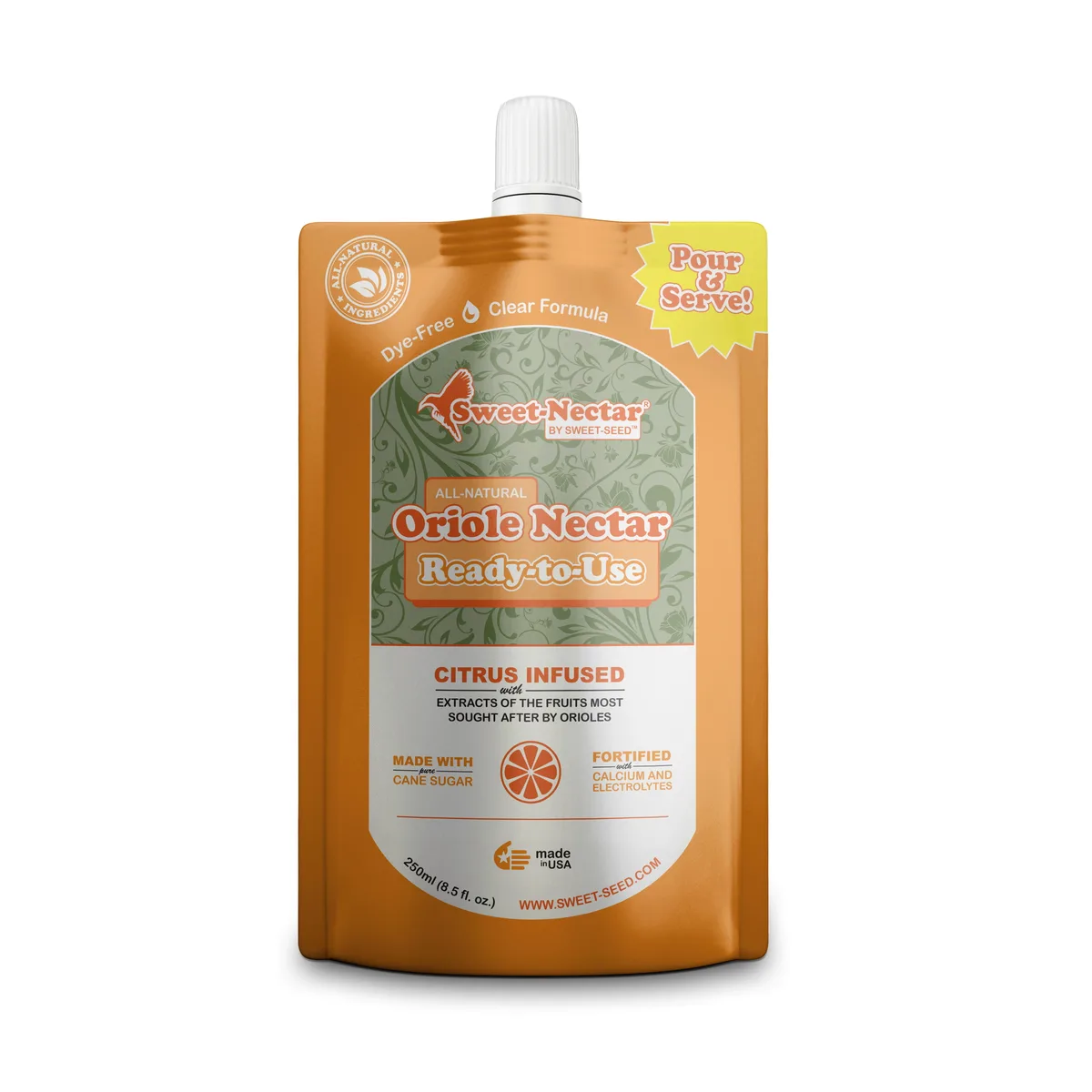 Sweet Seed 250ml Oriole Nectar Pouch Ready to Use - Image 2