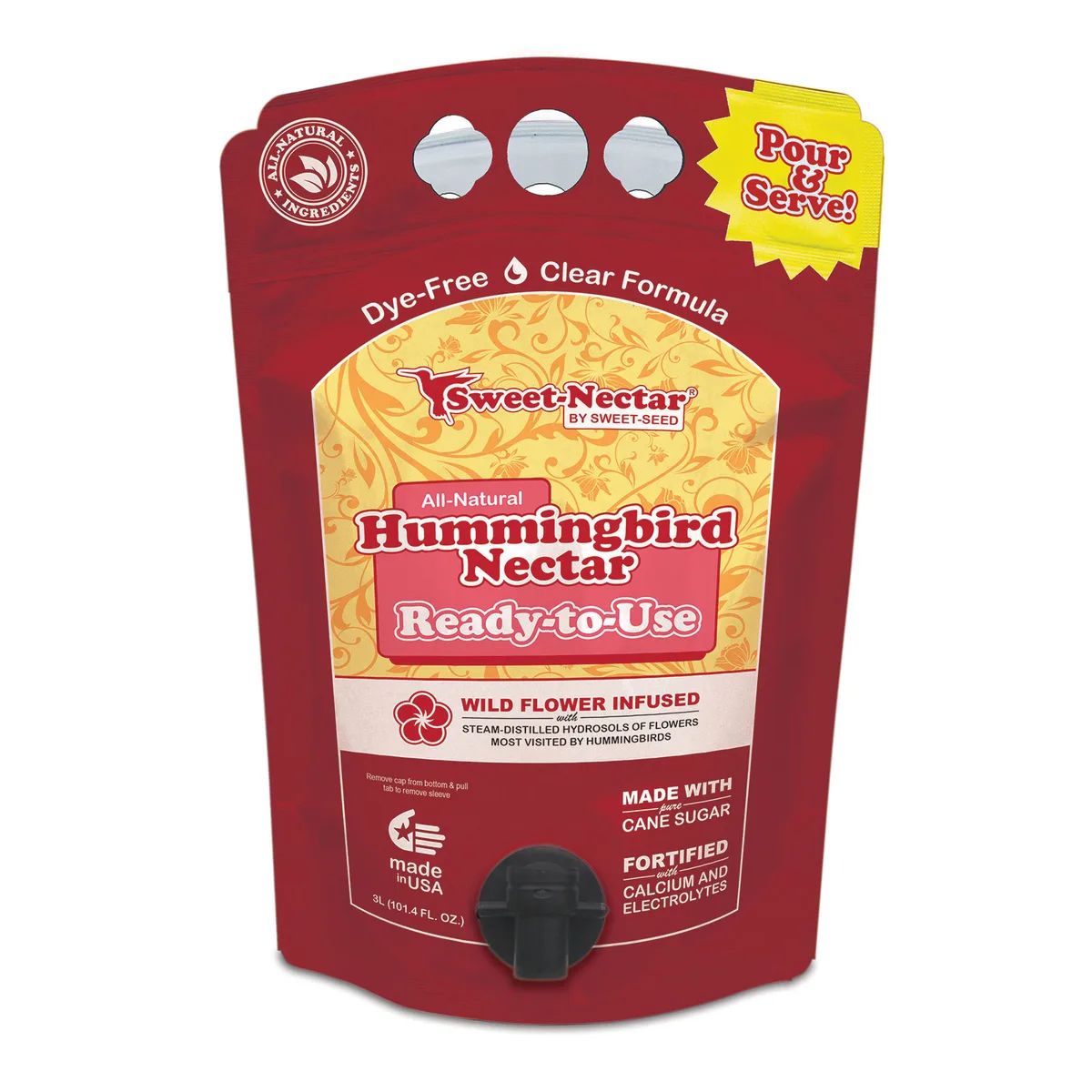 Sweet Seed 3L Hummingbird Nectar Pouch Ready to Use - Image 2