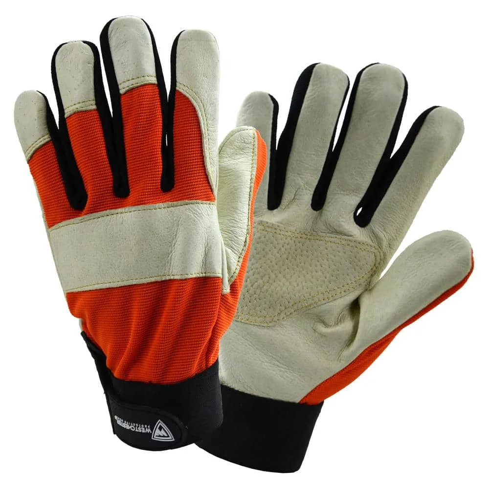 SWI Natural Mud Glove Sapphire Large Goatskin Spandex - Image 2