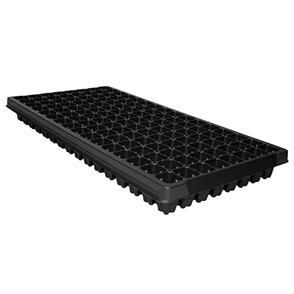 T. O. Plastics 128 Square Plug Tray, PL-128, With Vent Holes (Case of 50)