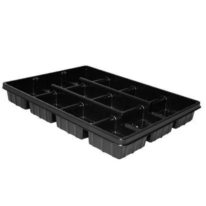 T.o. Plastics T. O. Plastics 4.5 Square Pot Tray 12 Count Press Fit Carrier Black 705155C 04.50