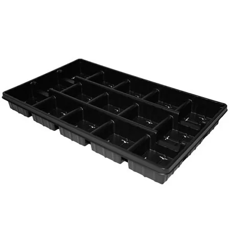 T.o. Plastics T. O. Plastics 4.5 Square Pot Tray 15 Count Press Fit Carrier Black 705165C 04.50