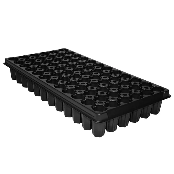 T.o. Plastics #72 STAR PLUG TRAY DEEP STYRENE — Case of 50