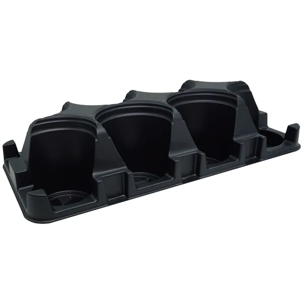 T.O. Plastics RPT-490-SA-8 Tray, Holds 8 RP-490 Pots, Black, 20.00in L x 10.00in W x 5.08in H — Case of 50