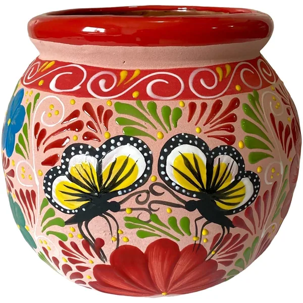 Talavera 11.5" Bella Especial Esfera Pot Red