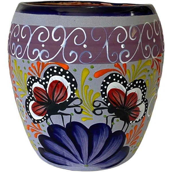 Talavera 12" Bella Especial Ovalo Pot Blue
