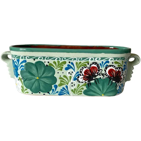 Talavera 12" Bella Especial Window Box Teal - Image 2