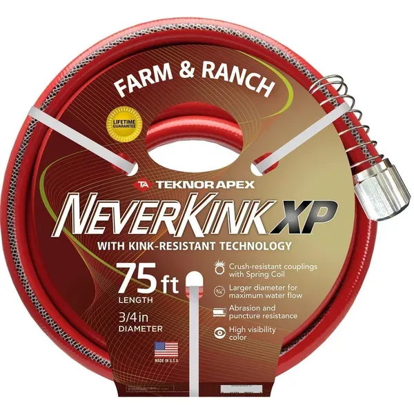 Teknor 3/4"x75' NeverKink XP Farm & Ranch Hose Red - Image 2