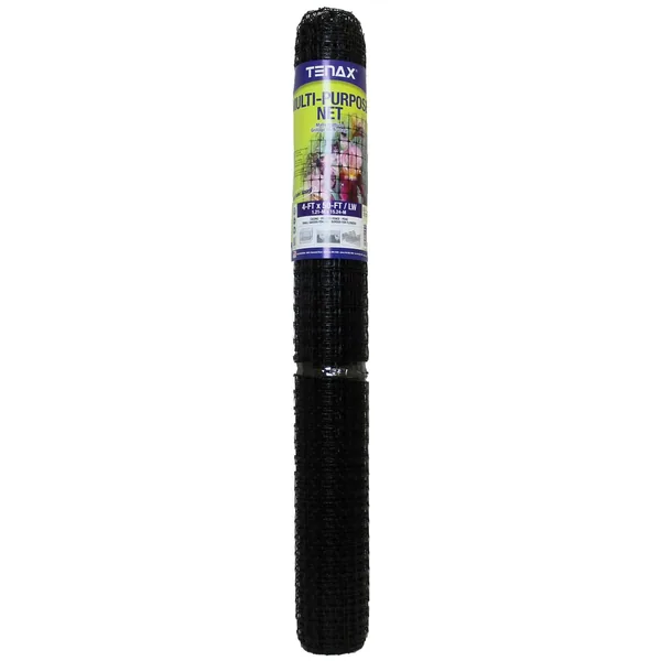 Tenax 4'x50' Multi Purpose Net Black.75"x1" Mesh