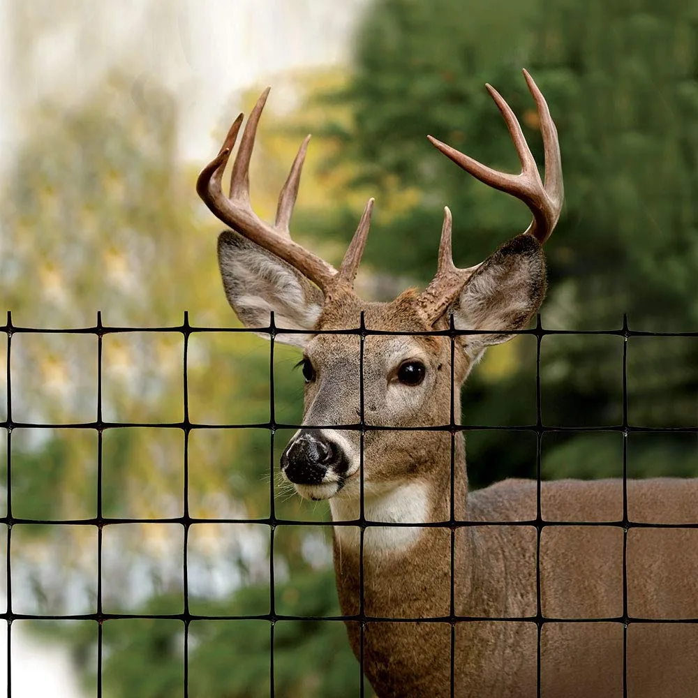 Tenax 7.5'x100' Premium Deer Fence Black 1.77"x1.97" Mesh - Image 2