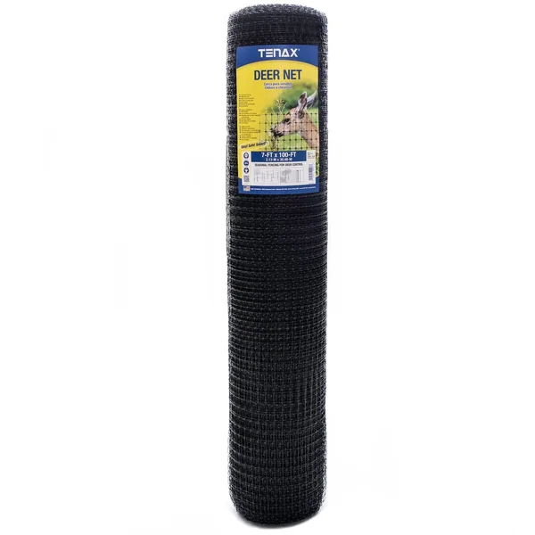 Tenax 7'x100' Deer Net Folded Black.75"x1" Mesh