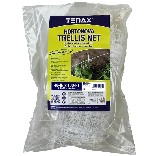 Tenax Corporation 48"x100' Plant Trellis Net Hortonova 5.9" Mesh