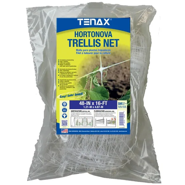 Tenax Corporation 48"x16' Plant Trellis Net Hortonova 5.9" Mesh