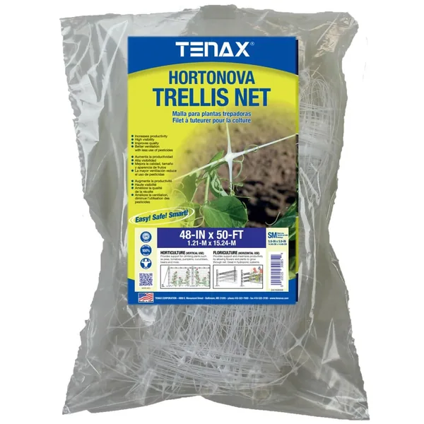 Tenax Corporation 48"x50' Plant Trellis Net Hortonova 5.9" Mesh