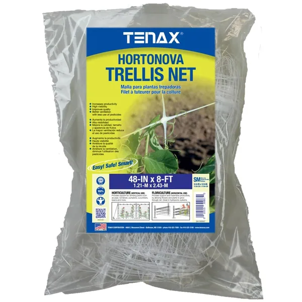 Tenax Corporation 48"x8' Plant Trellis Net Hortonova 5.9" Mesh
