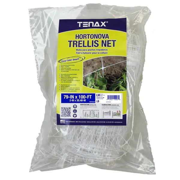 Tenax Corporation 79"x100' Plant Trellis Net Hortonova 5.9"x6.7" Mesh
