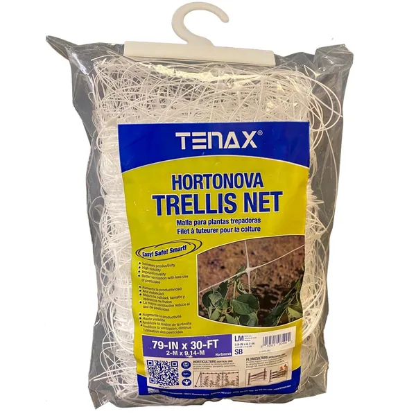 Tenax Corporation 79"x30' Plant Trellis Net Hortonova 5.9"x6.7" Mesh
