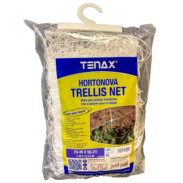 Tenax Corporation 79"x50' Plant Trellis Net Hortonova 5.9"x6.7" Mesh