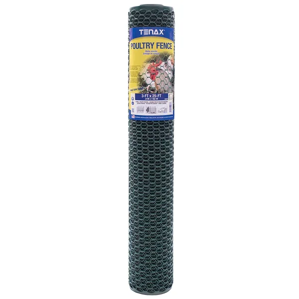 Tenax x25' Poultry Fence Green