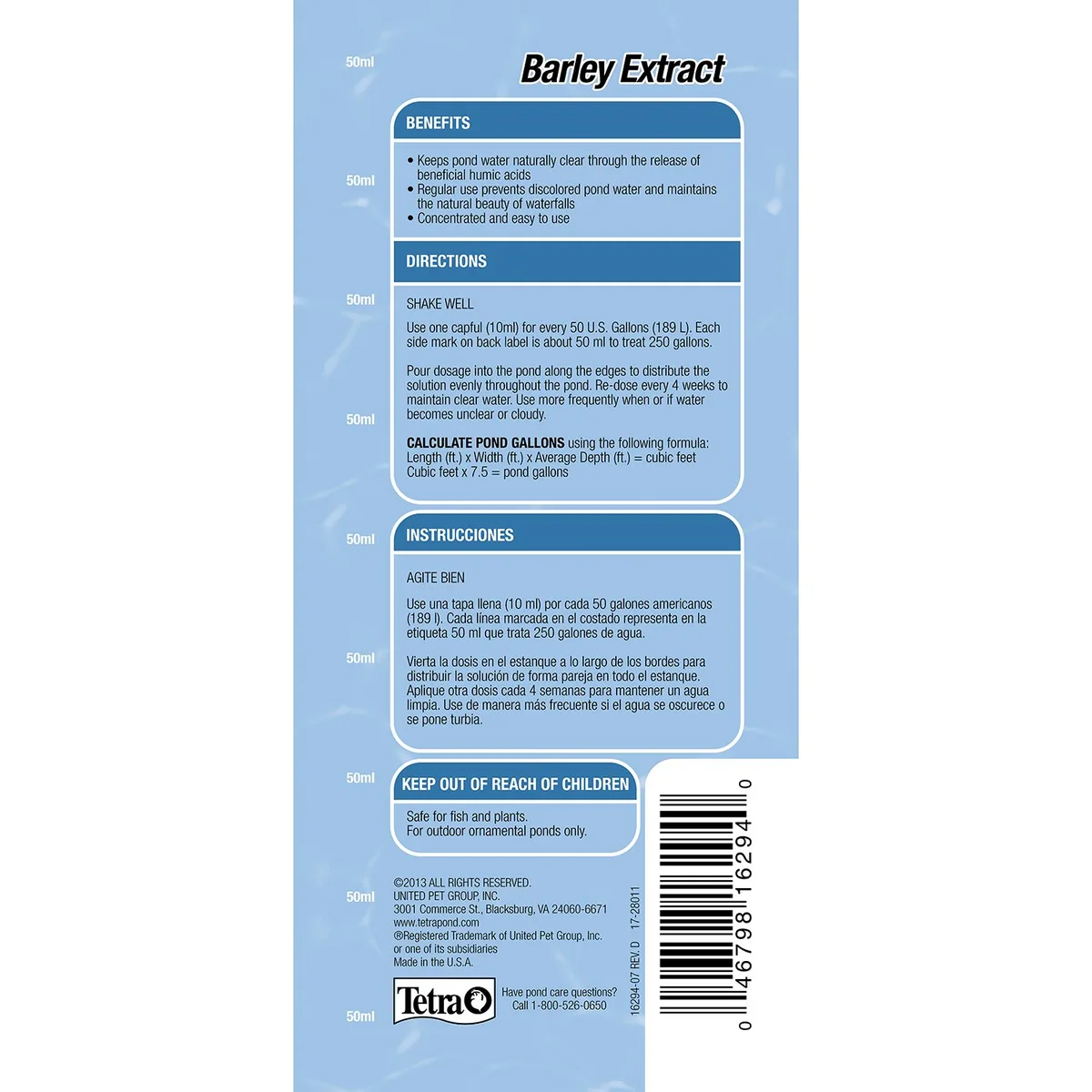 Tetra 16.9oz Barley & Peat Extract for Ponds - Image 2