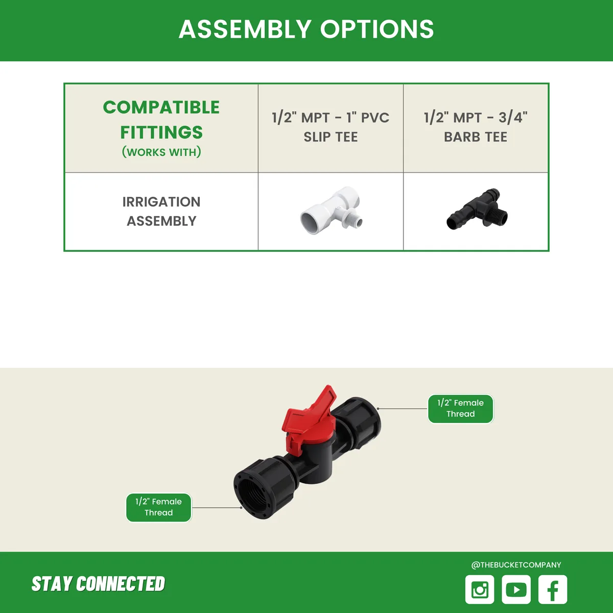1/2" Double Union Female Valve - Image 2