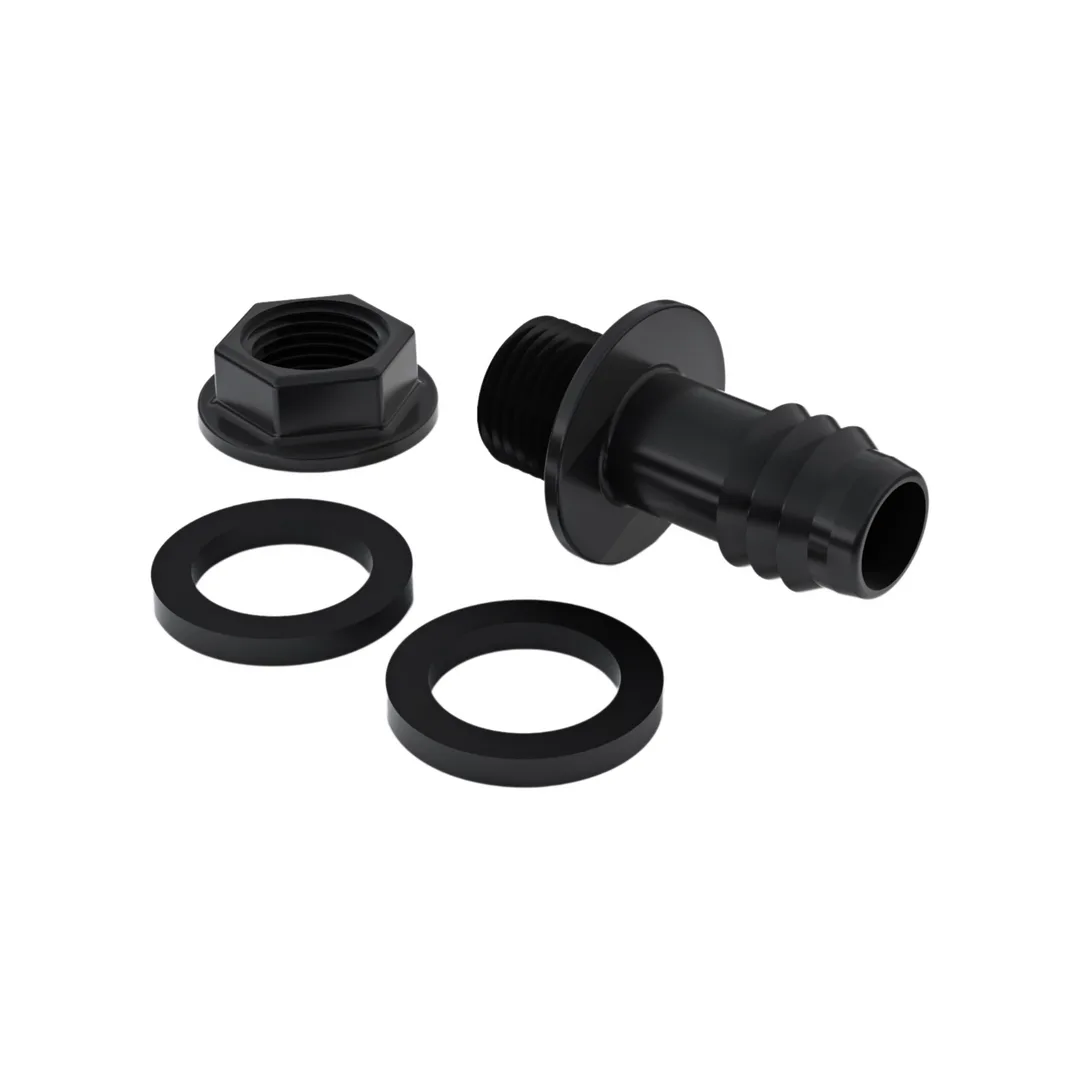 1/2" MPT w/ Nut & Gaskets - 3/4" Barb Tee - Image 2