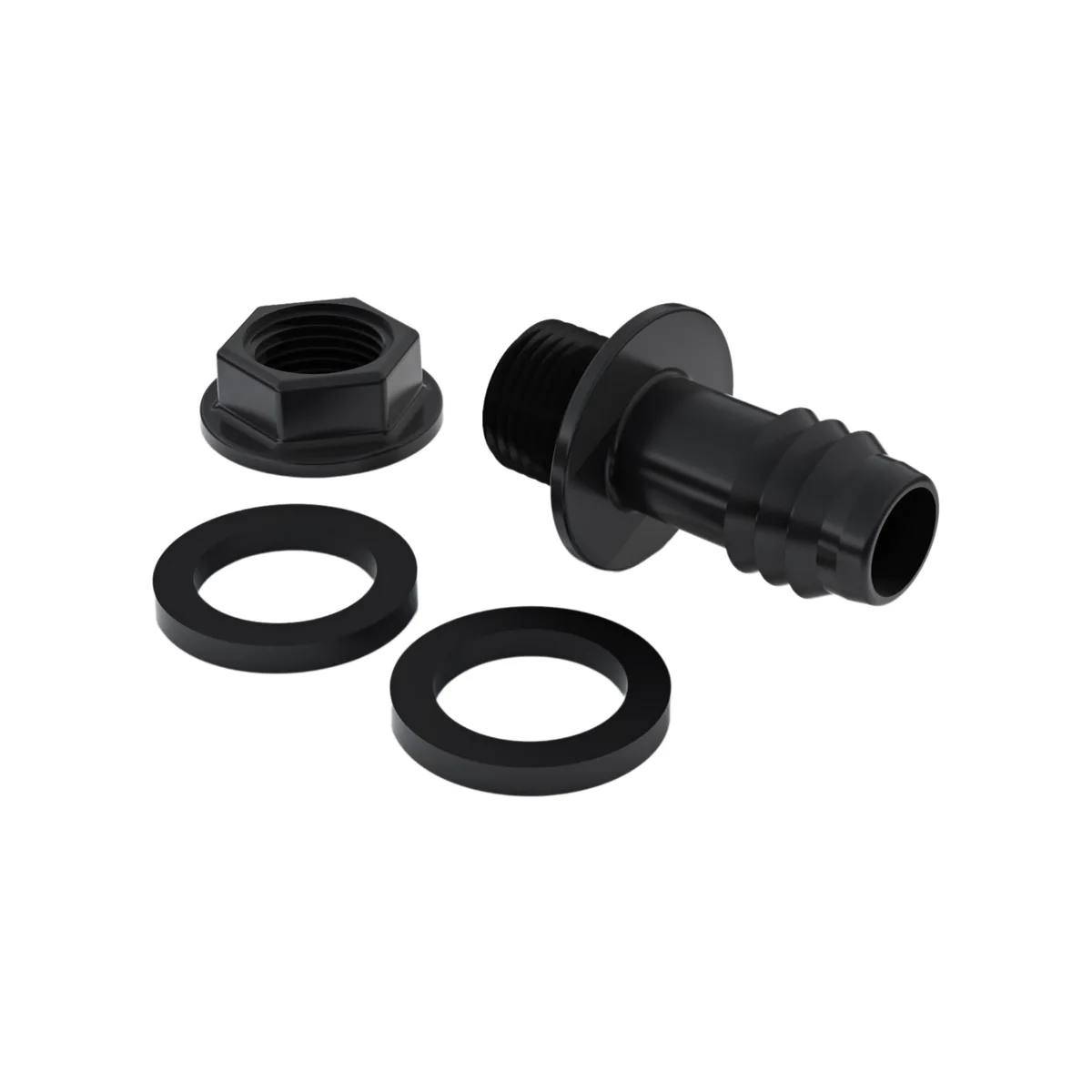 1/2" MPT w/ Nut & Gaskets - 3/4" Straight Barb Adaptor - Image 2
