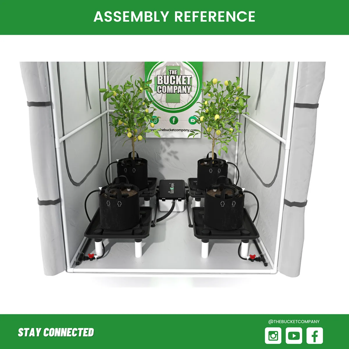 1 - 3 Gal Grow Bundle: 15.5" Ez-Pz Runoff Tray, Ez-Pz MINI Bubbler Manifold, Grow Bags, & Accessories - Image 2