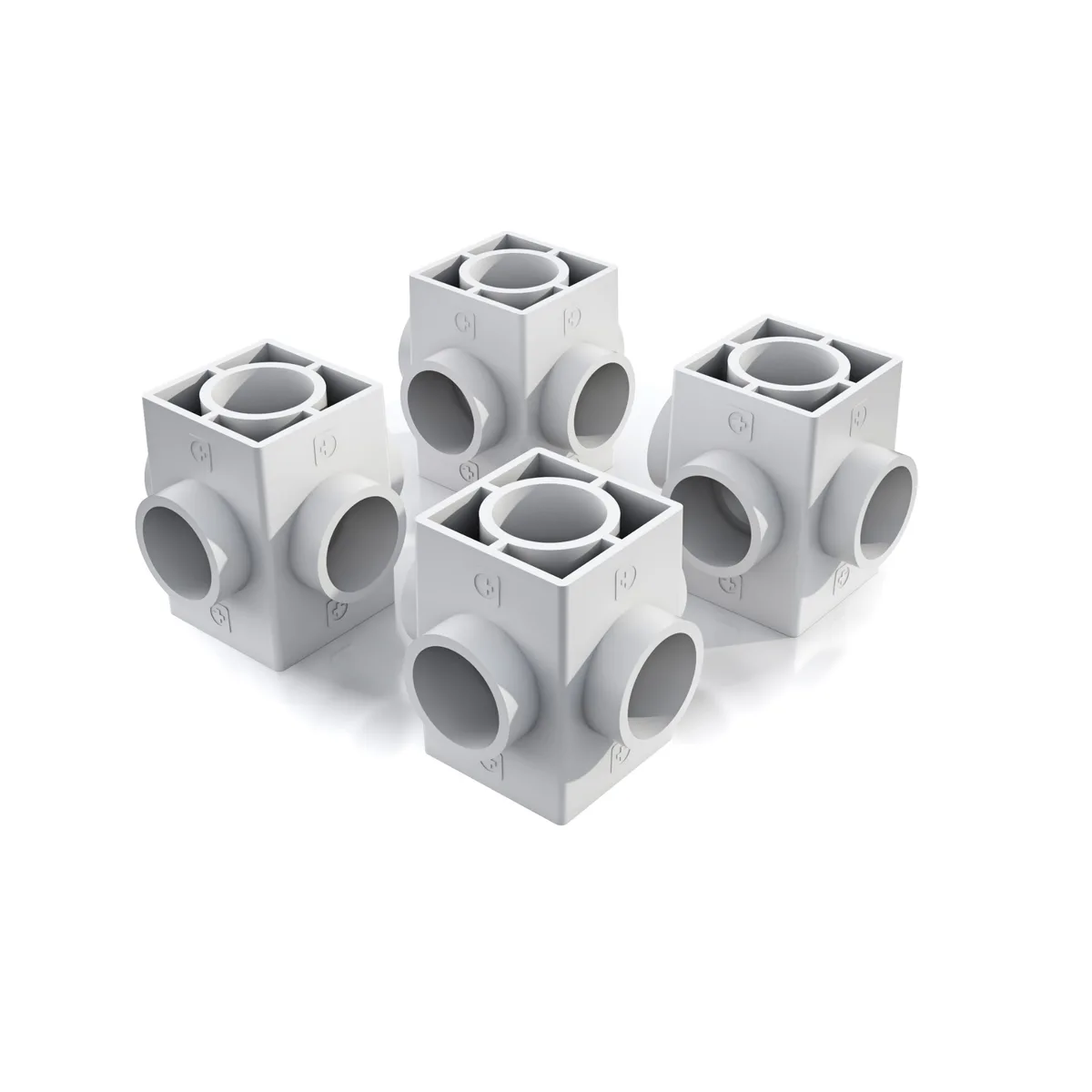1" 6 - Way PVC Slip Fitting (4 Pack) - Image 2