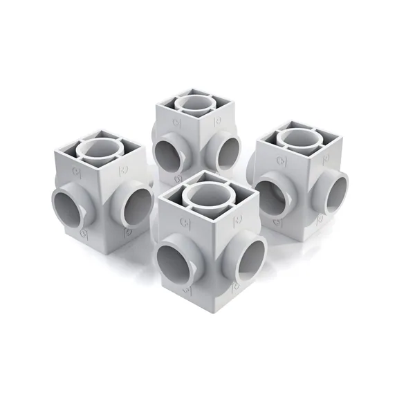 1" 6 - Way PVC Slip Fitting (4 Pack)