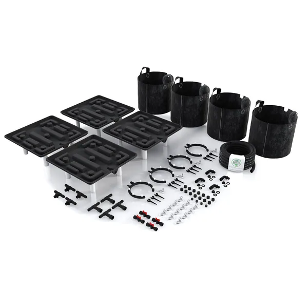 15 Gal - 25 Gal Grow Bundle: 22" Ez-Pz Runoff Tray, Ez-Pz Bubbler Manifold, Grow Bags, & Accessories