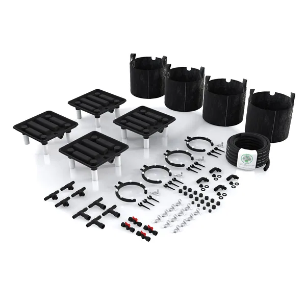 5 Gal - 10 Gal Grow Bundle: 15.5" Ez-Pz Runoff Tray, Ez-Pz Bubbler Manifold, Grow Bags, & Accessories